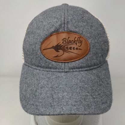 Blackfly Snapback Trucker Hat Gray One Size Adjustable Mesh Back Legacy Wool