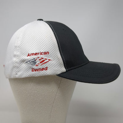 CBC Baseball Cap Gray M American Owned PRM Logo Honeycomb Mesh Stretch Fit Hat