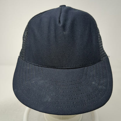North Star Trucker Hat Blue Mesh Back Snapback Made in USA Blank Vintage