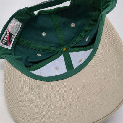 OTTO Snapback Hat Green One Size Angel Vineyards Arroyo Grande Two Tone Beige
