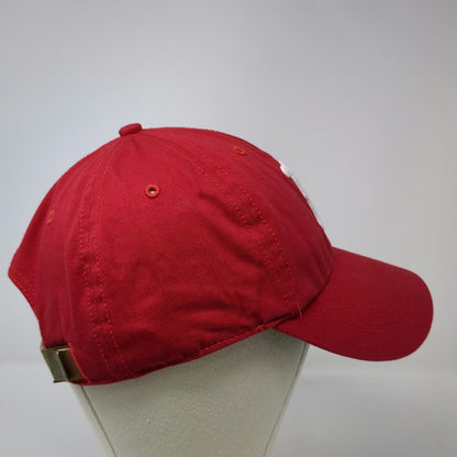 Boston Red Sox MLB 47 Brand Baseball Cap Red One Size Leather Strap Green Brim