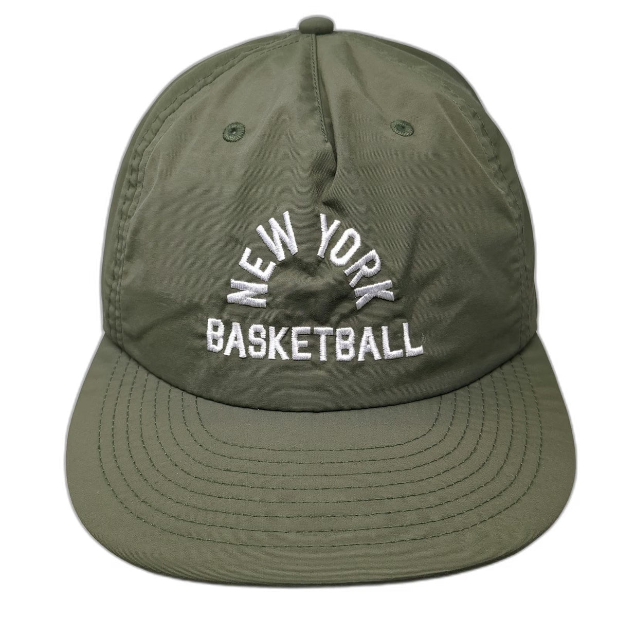 Local Hoops 5 Panel Green One Size Snapback New York Basketball Hat Flat Bill