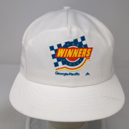 White Trucker Georgia-Pacific Winners Circle Snapback Hat OS Racing Vintage