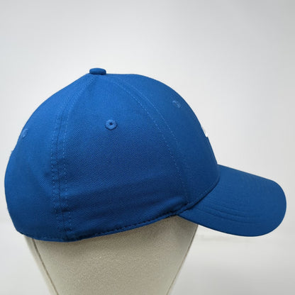 Nike Snapback Blue M Hat Dri-Fit Polyester Curved Brim Gray Undervisor Swoosh