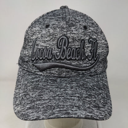 Cocoa Beach FL Strapback Hat Gray One Size Embroidered Vent Holes