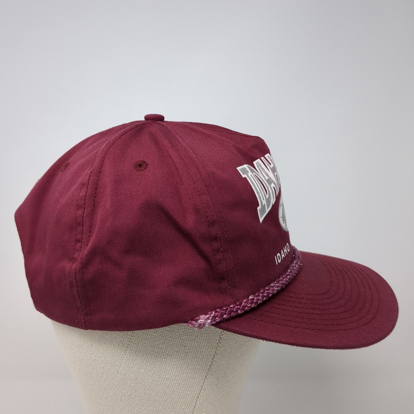 Idaho Steel The Gem Line Snapback Cap Red One Size Adjustable 6 Panel Rope