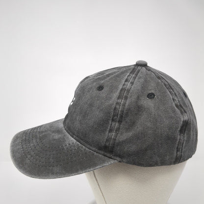 Lil Smile Slideback Hat Gray One Size Adjustable Embroidered 6 Panel Cotton