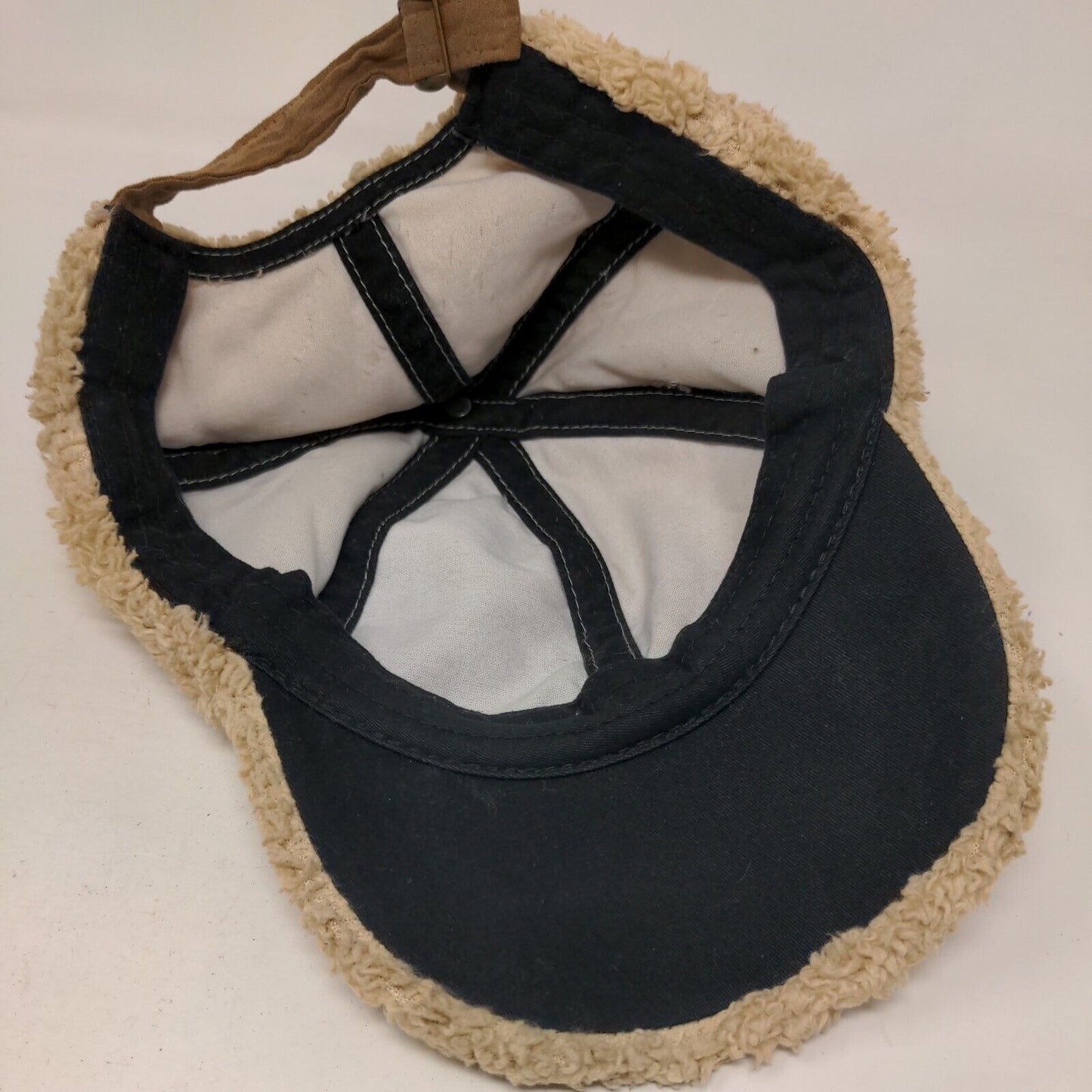 Unbranded Slideback Fleece Hat Tan OSFM Adjustable 6 Panel Blank