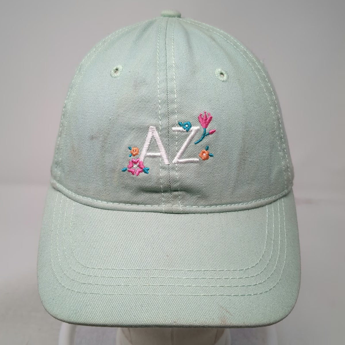 Home Free Arizona AZ Floral Green Baseball Cap Hat One Size Adjustable Slideback
