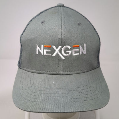 Hit Trucker Hat Gray One Size NexGen Embroidered Logo Mesh Back Snapback Cap