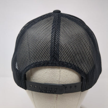 Lovely Hollow Farms Snapback Mesh Back Trucker Hat Black One Size Patch