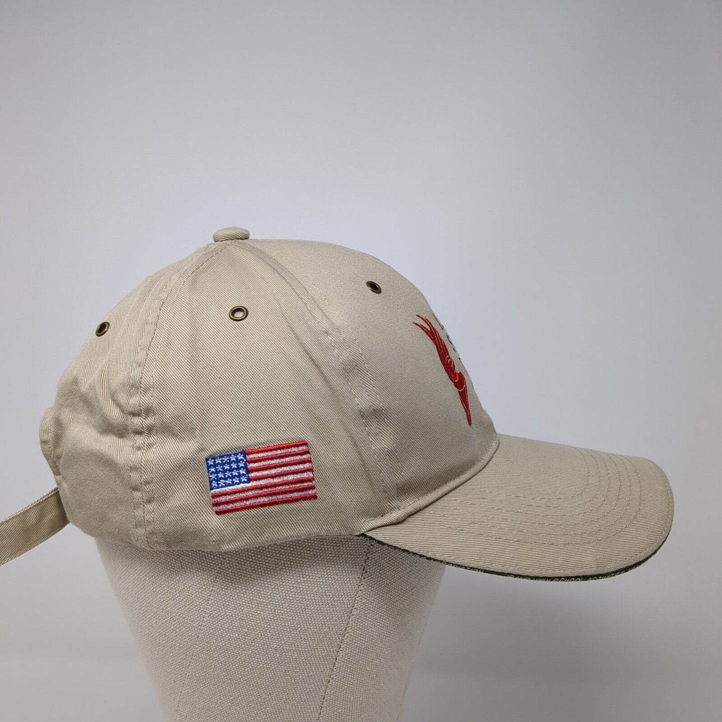 Idaho State Track 2005 Slideback Hat Tan One Size Embroidered USA Flag