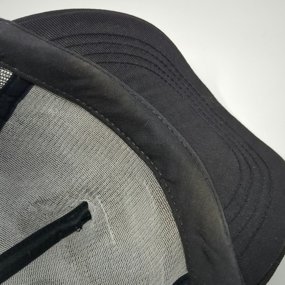 James River Corporation Trucker Hat Black One Size Snapback Mesh Back Logo
