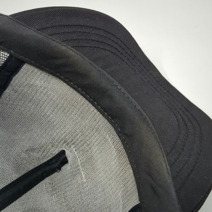 James River Corporation Trucker Hat Black One Size Snapback Mesh Back Logo
