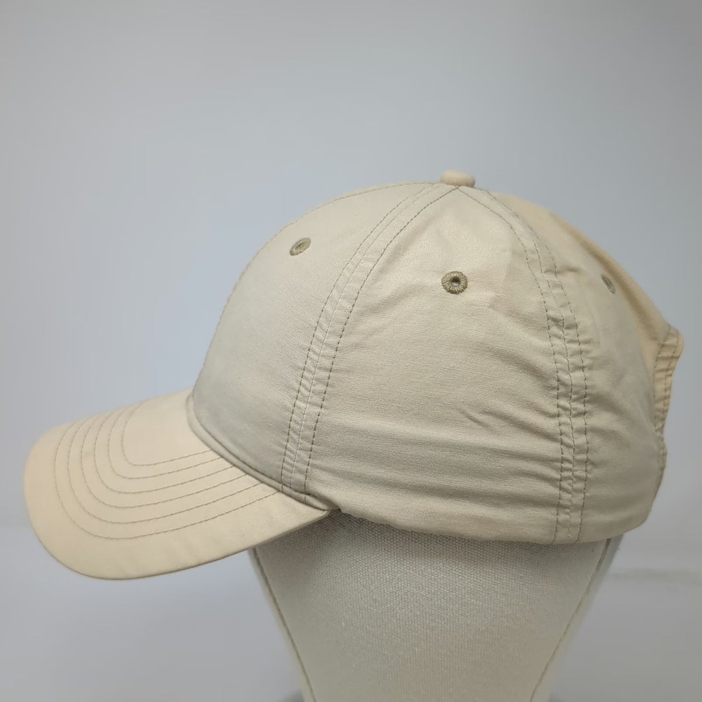 Dockers Baseball Cap Beige One Size Cotton Nylon Blend Slideback Strap Golf Hat