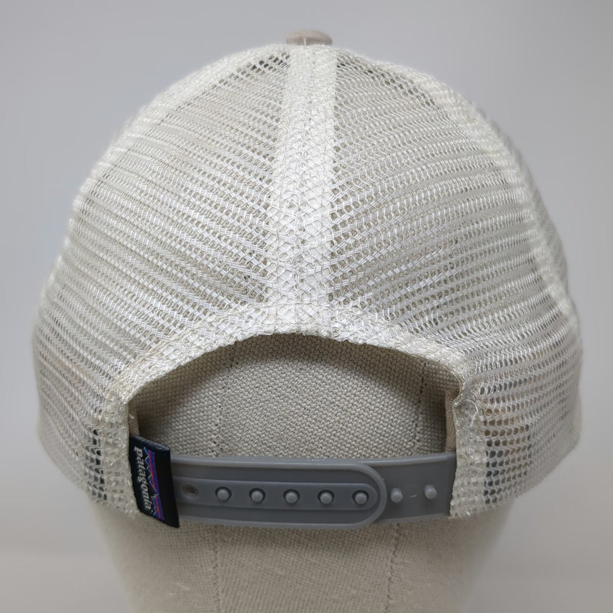 Patagonia Trucker Hat Gray One Size Mesh Back Embroidered Bison Mountain Logo