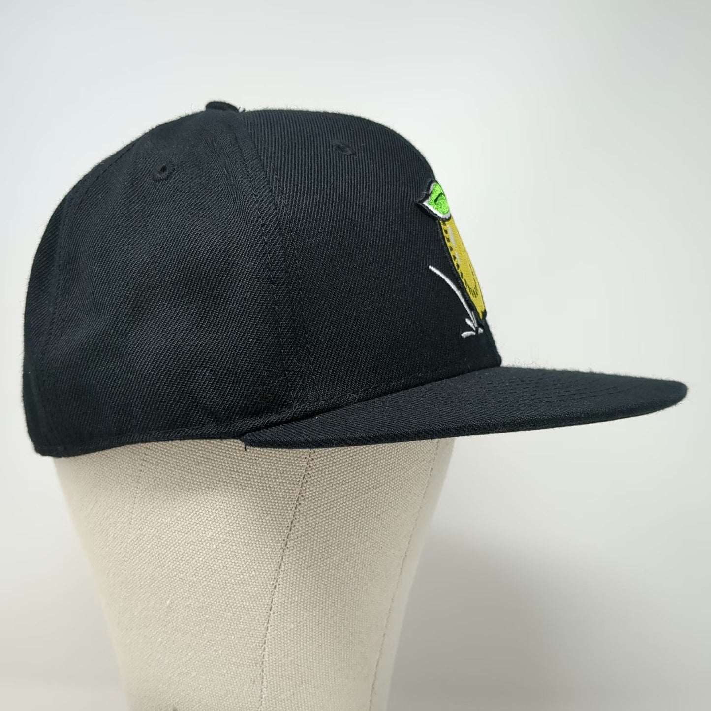 Baseballism Baseball Cap Black 7 1/4 Lemon Bad Hops Graphic Fitted Flat Brim Hat