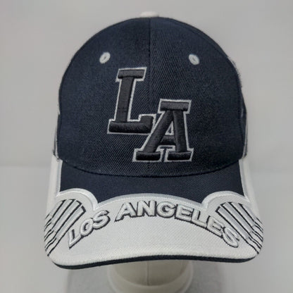 LA Los Angeles Strapback Hat Blue One Size Adjustable Embroidered La Vina Co