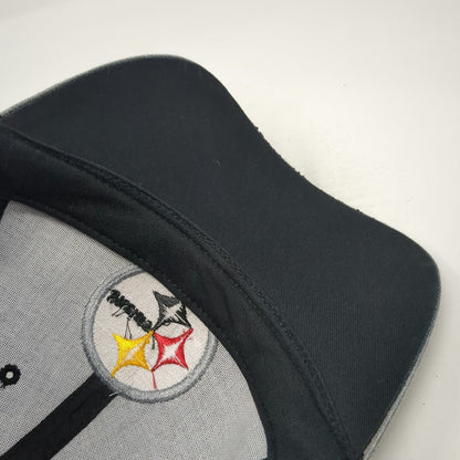Pittsburgh Steelers NFL Team Apparel Black One Size Hat Cap Piping Carbon Fiber