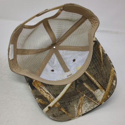 Lowe's 4 Pros Camo Trucker Hat Brown Mesh Back One Size Snapback Logo Hardware
