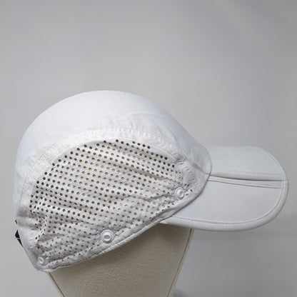 Bassdash Strapback Hat White One Size Adjustable Laser Cut Perforated