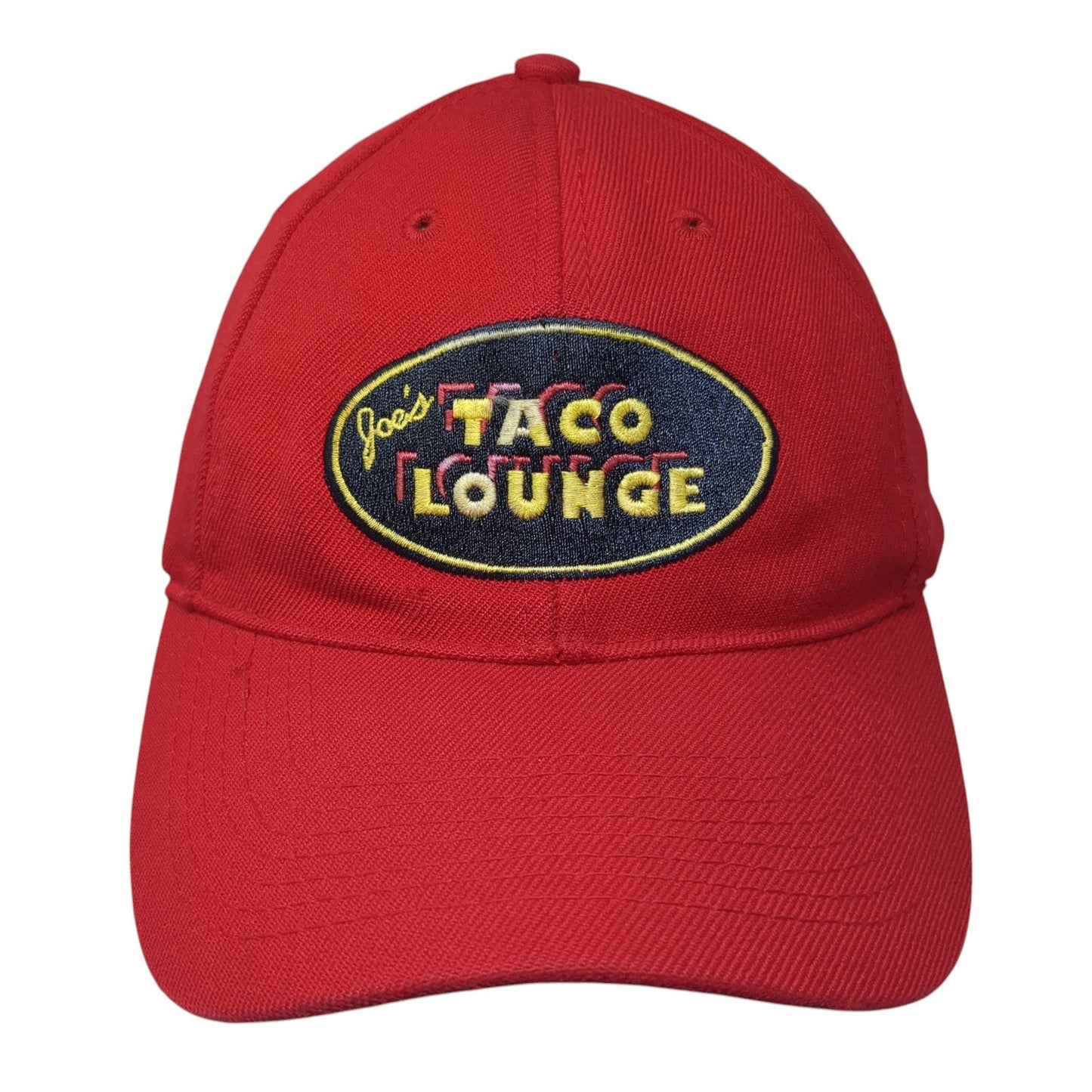 Joe's Taco Lounge Snapback Hat Red One Size Adjustable Embroidered Otto
