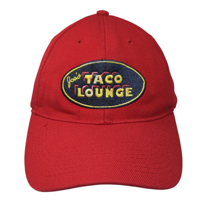 Joe's Taco Lounge Snapback Hat Red One Size Adjustable Embroidered Otto