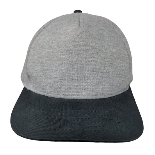 Beechfield Snapback Hat Gray One Size Adjustable Colorblock 6 Panel Blank