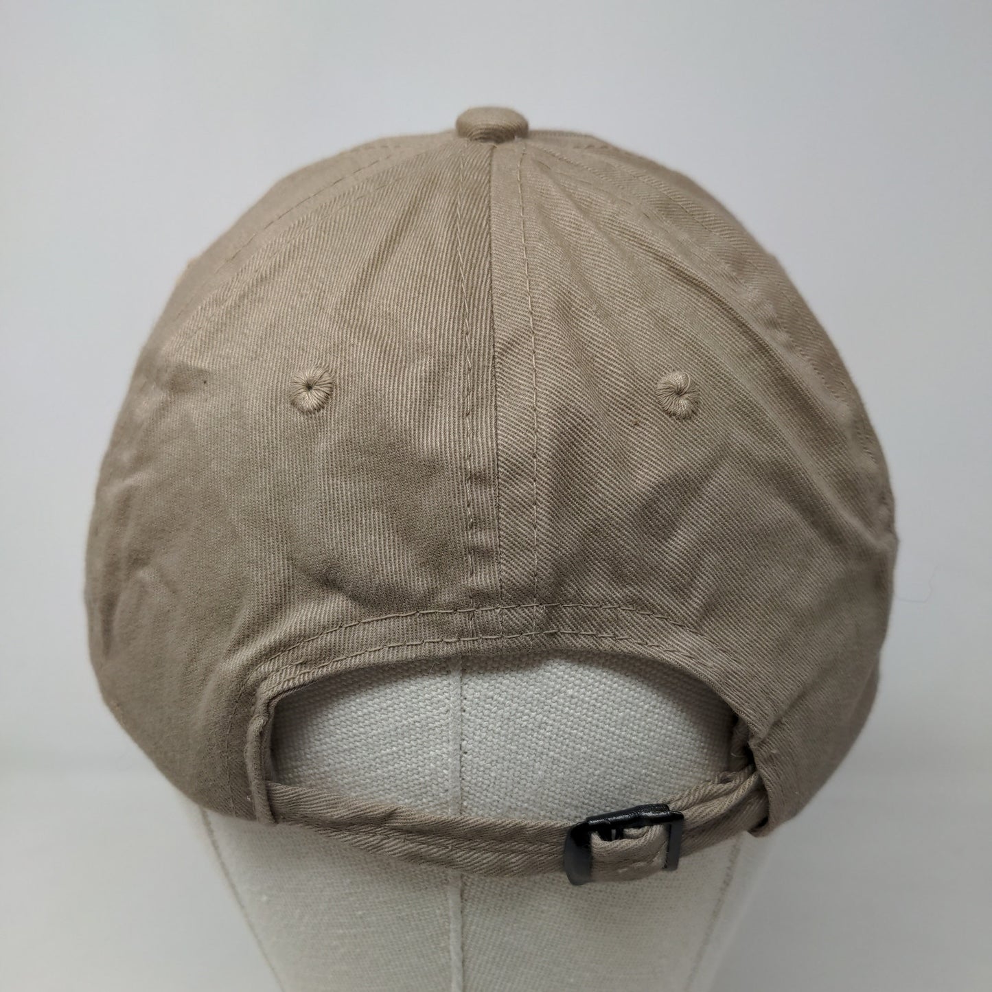 Velcro Brand Men's Slideback Hat Tan 100% Cotton Adjustable Graphic Logo