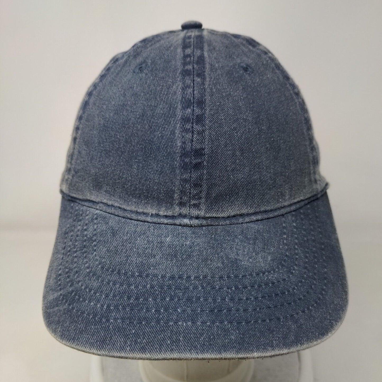 Unbranded Strapback Hat Blue OSFM Adjustable Blank Solid 6 Panel