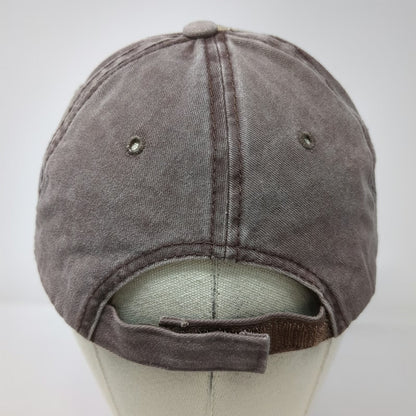 Brown 5 Panel Aruba One Happy Island Hat One Size Quilted Distressed Strapback