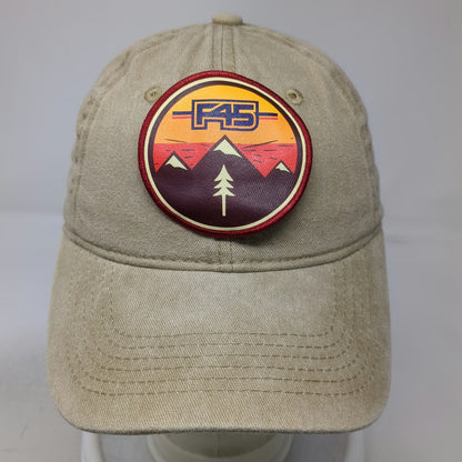 F45 Training Fitness Mountains Beige One Size Baseball Cap Slideback Hat Cotton