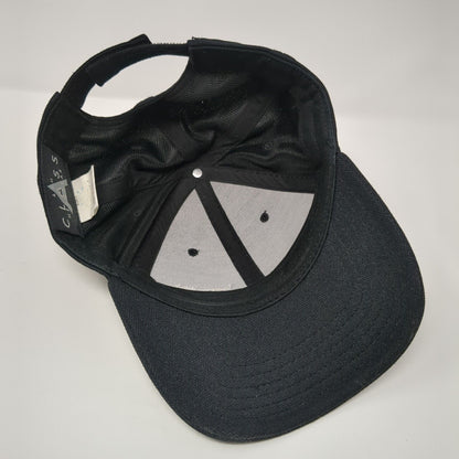 Techo-Bloc Strapback Hat Black One Size Adjustable Embroidered 6 Panel