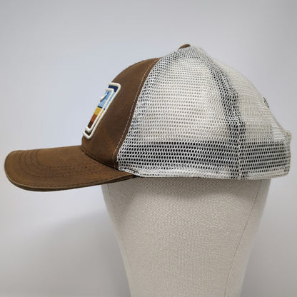 Cody James Trucker Hat Brown One Size Bull Skull Patch Mesh Snapback Retro Logo