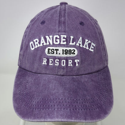 CRAZY Apparel Orange Lake Resort Purple Baseball Cap Hat One Size Slideback