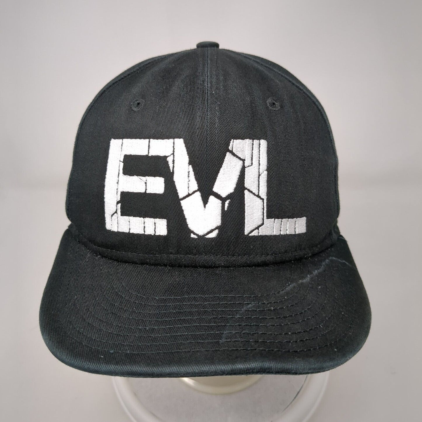 EVL Body Building Com. Snapback Hat Black OSFM Adjustable 9Fifty New Era Cotton