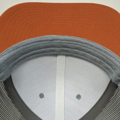 Richardson Trucker Hat Gray Orange One Size Genuine Feed & Supplements Snapback