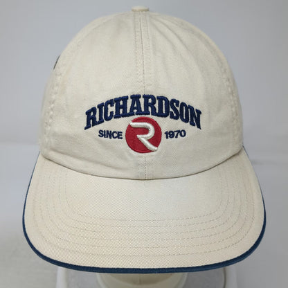 Richardson Baseball Cap Beige One Size Slideback Curved Brim Cotton Logo Hat