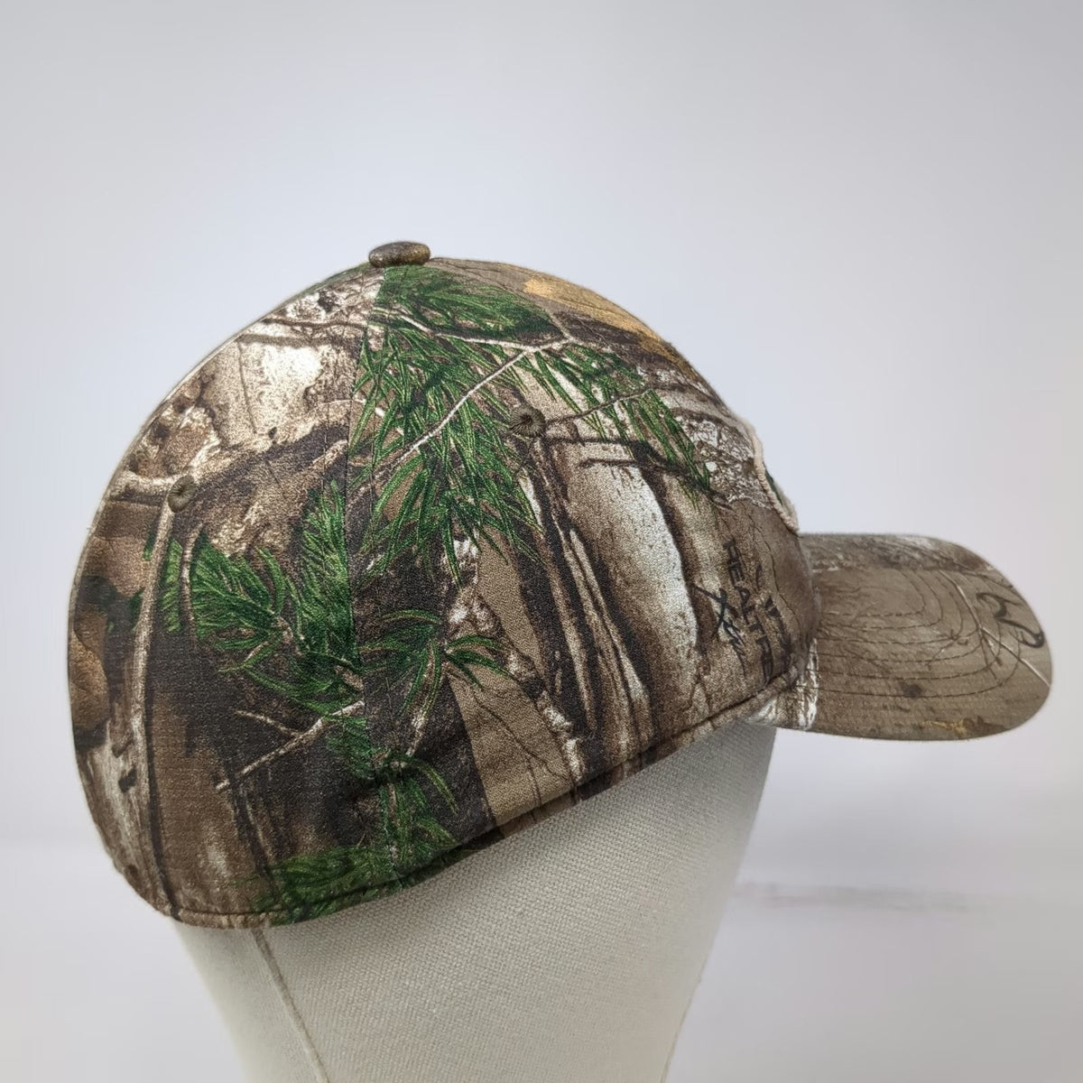 Under Armour Baseball Cap Brown L Camo Realtree Patch Logo Stretch Fitted Hat