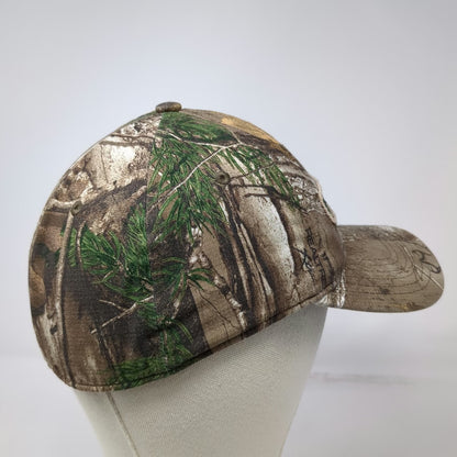 Under Armour Baseball Cap Brown L Camo Realtree Patch Logo Stretch Fitted Hat