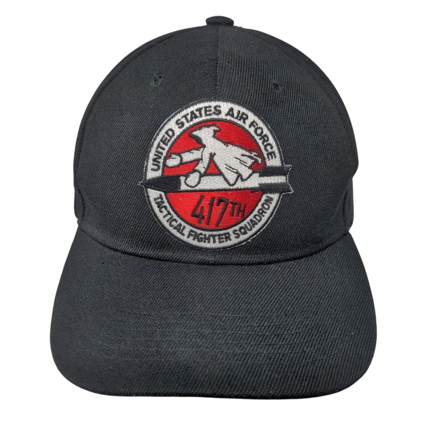 United States Air Force 417th Strapback Hat Black OSFA Tactical Fighter