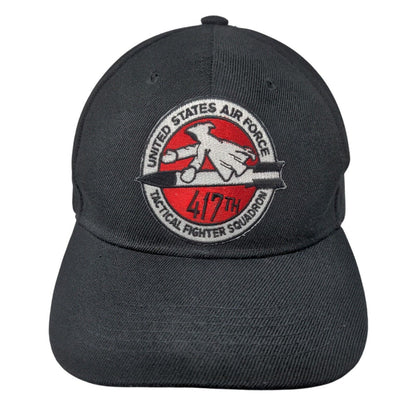 United States Air Force 417th Strapback Hat Black OSFA Tactical Fighter