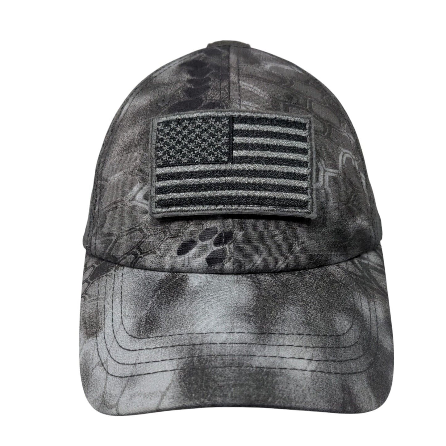 American Flag Strapback Hat Gray OSFM Adjustable Patriotic Condor