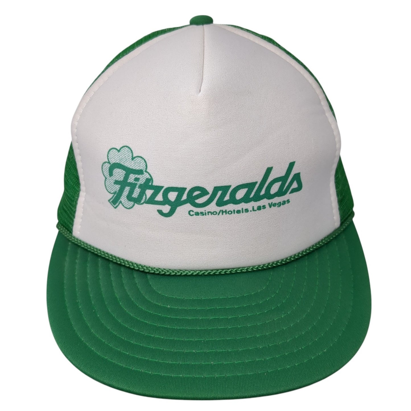 Fitzgeralds Casino Snapback Rope Trucker Hat Green One Size Nissin