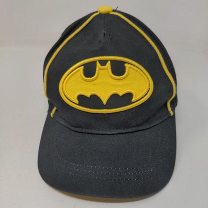 Batman Boy's Stretchy Hat Black Yellow Size L 2-4 Years Embroidered Logo