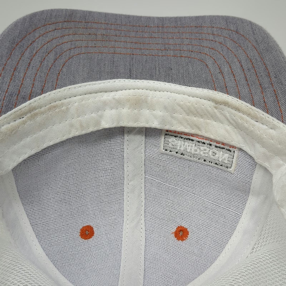 Simpson Strong-Tie Trucker Hat Gray One Size Mesh Snapback Orange Stitch Patch
