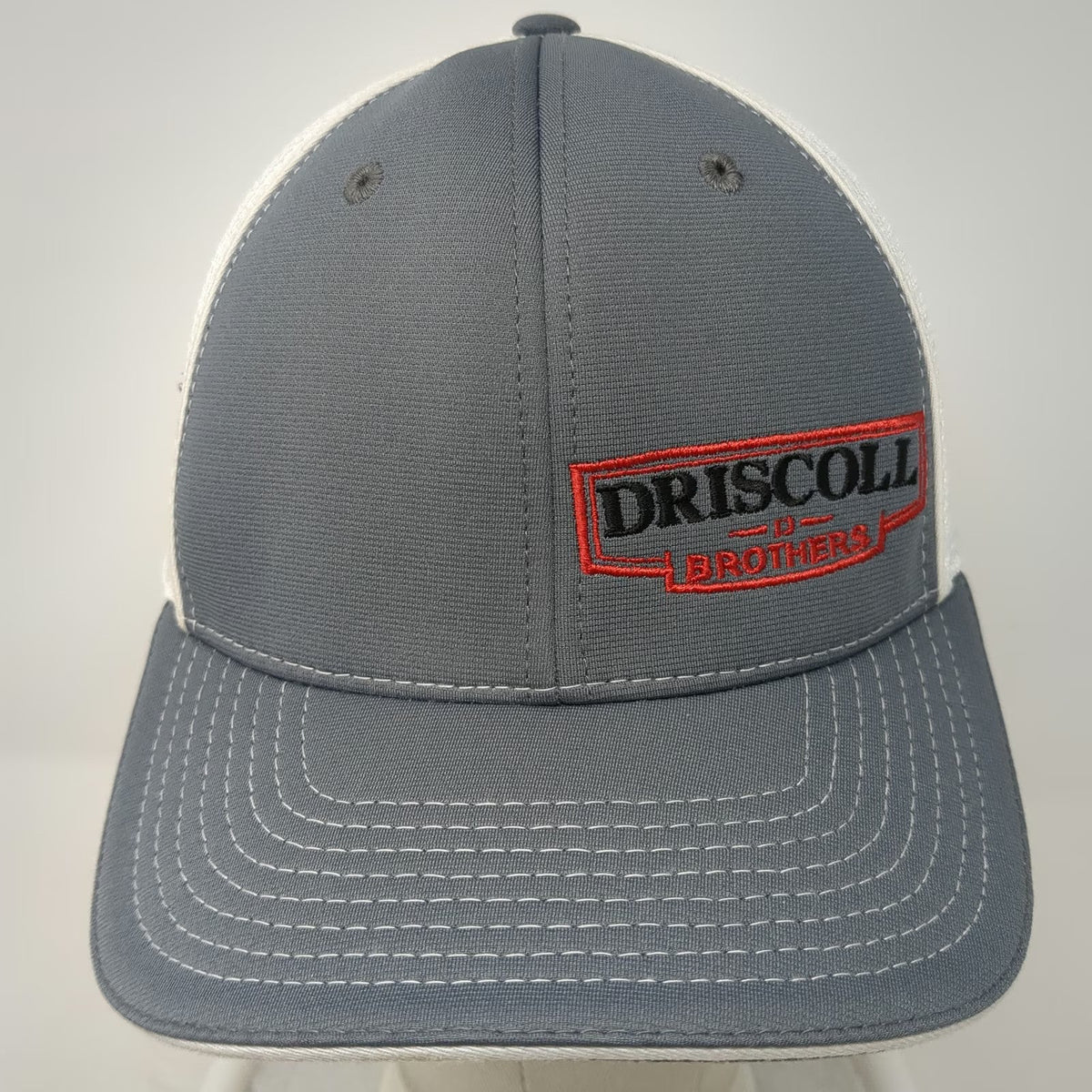 Richardson Baseball Cap Gray White M Driscoll Brothers Potato Mascot Mesh Fitted