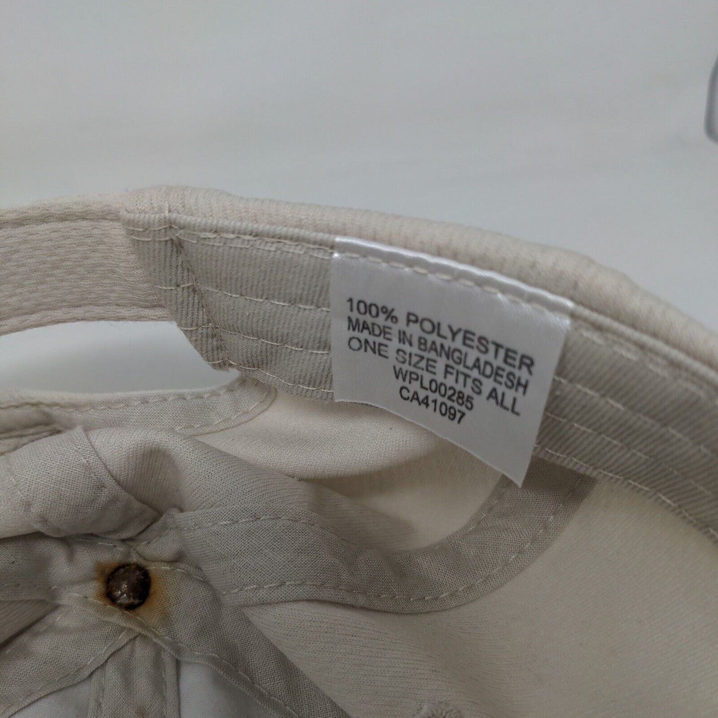 Greg Norman Shark Strapback Hat Tan OSFA Embroidered Adjustable