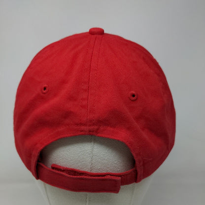 Ohiopyle Men's Strapback Hat Red Embroidered Middleburg Broncos Logo Cotton