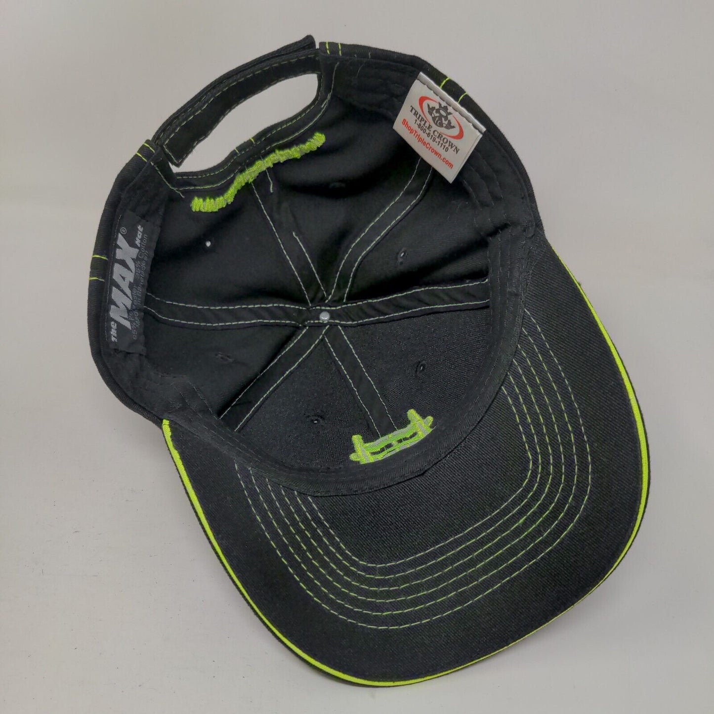 Trucking Depot Strapback Hat Black OSFA Embroidered Triple Crown